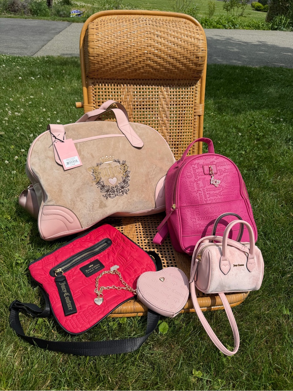 💕✨ Juicy Couture Y2K Bundle of 5 Pink Bags & Accessories Reseller Lot 💕✨